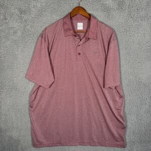 Callaway Mens Golf Stripe Polo 2XL XXL Short Sleeve Red Opti Dri